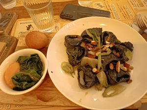 Vegan daily pasta at Sfoglia Rina in Bologna