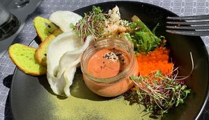 Grilled tiger prawns at Noot in Parnu