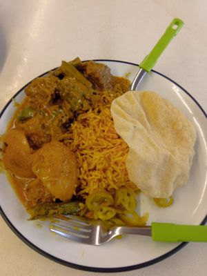 Nasi biryani, mock meat curry has veggies 👍 at Daily Green 吉祥素 - Blk 721 Ang Mo Kio in Northeast Singapore