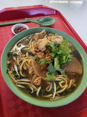 Prawn mee hoon noodle without mock prawn at Daily Green 吉祥素 - Blk 721 Ang Mo Kio in Northeast Singapore
