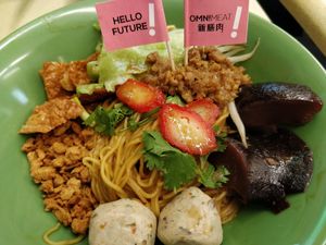 Signature noodles with plant based omnimeat at Daily Green 吉祥素 - Blk 721 Ang Mo Kio in Northeast Singapore