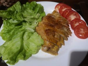 Fried vegan Chicken at Sao Khe Restaurant and Homestay in Ninh Xuan