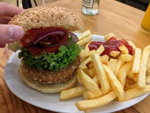 Vegan Avocado menu - yum! at Burger Steig in Berlin