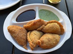Samosas  at Sartaj India Cafe in Sausalito