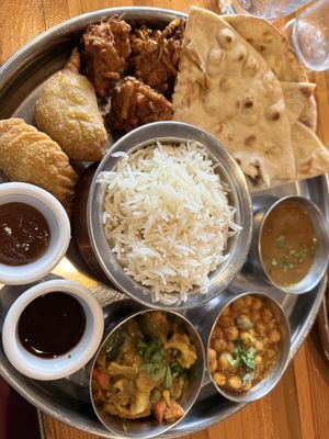 Vegan thali   at Sartaj India Cafe in Sausalito