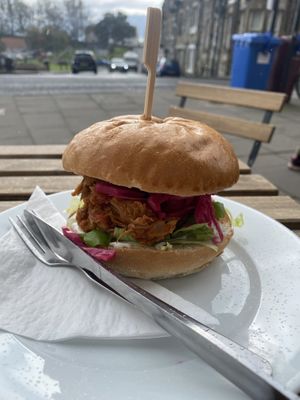 Jackfruit burger at The Fix  in Burntisland