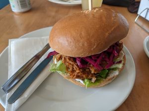 Bbq jackfruit burger  at The Fix  in Burntisland