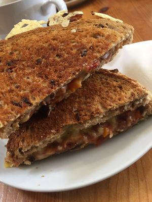 vegan cheese and chilli toastie at The Fix  in Burntisland