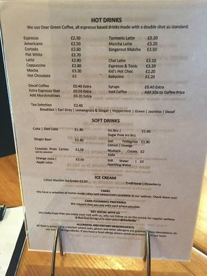 drinks menu  at The Fix  in Burntisland