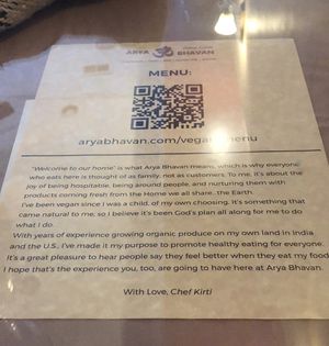   at Arya Bhavan in Chicago