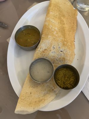 Beautiful dosa  at Arya Bhavan in Chicago