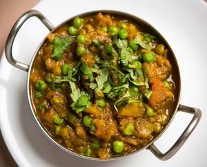 Baingan Bharta. Eggplant dish. at Arya Bhavan in Chicago