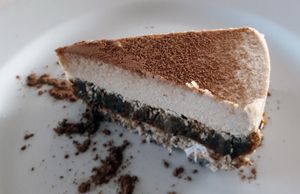 Vegan tiramisu (sugar-free, gluten-free...4 layers of goodness, guilt-free!) at Arya Bhavan in Chicago