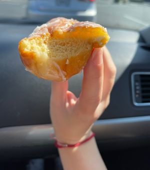 inside twisted donut   at Donutopolis in Poway