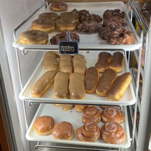vegan options!! the whole case  at Donutopolis in Poway