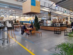 Part of the dining area at Freiruum in Zug