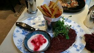 Beetroot steak at Bill's - Central in Cardiff