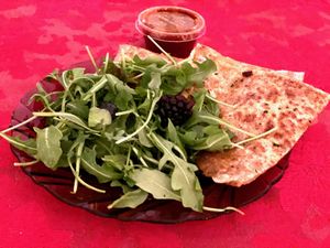 Quesadilla and salad  at Seabirds Kitchen - Mall in Costa Mesa