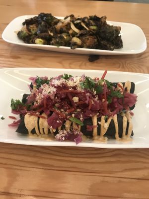 Purple taquitos at Seabirds Kitchen - Mall in Costa Mesa