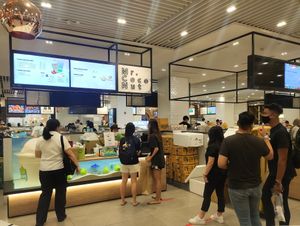 Long queue non stop at SIN - Mr Coconut - Jewel in East Singapore