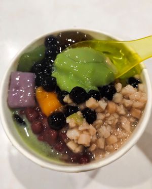 Matcha bean curd at Nine Fresh - Causeway Point in North Singapore