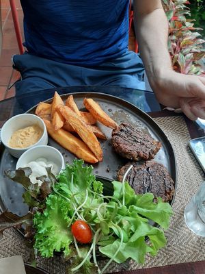 Khao soy steak at Downtown - Vegan Garden Restaurant in Chiang Mai