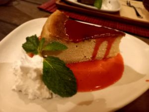 New York cheesecake #Veganuary at Downtown - Vegan Garden Restaurant in Chiang Mai