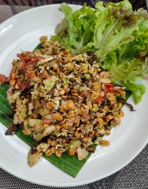 Burmese Tea Leaf Salad at Downtown - Vegan Garden Restaurant in Chiang Mai