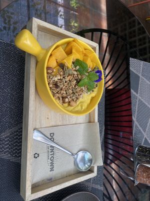 Mango passion smoothie bowl  at Downtown - Vegan Garden Restaurant in Chiang Mai