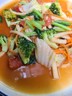 Stir fried vegetables at Downtown - Vegan Garden Restaurant in Chiang Mai