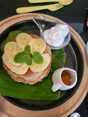 Banana pancakes at Downtown - Vegan Garden Restaurant in Chiang Mai