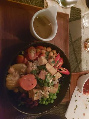 Massaman bowl at Downtown - Vegan Garden Restaurant in Chiang Mai