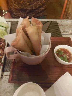 Spring rolls at Downtown - Vegan Garden Restaurant in Chiang Mai