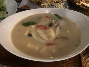 Tom kah   at Downtown - Vegan Garden Restaurant in Chiang Mai