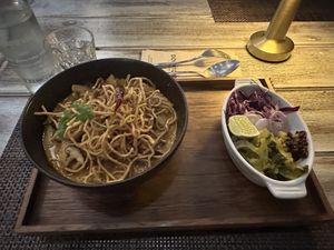 Khao soi #Veganuary at Downtown - Vegan Garden Restaurant in Chiang Mai