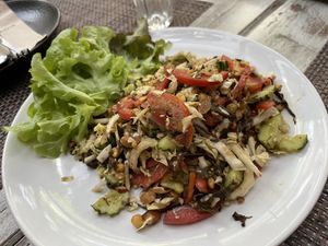Tea leaf salad   at Downtown - Vegan Garden Restaurant in Chiang Mai