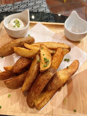 Curry country fries (140 THB)  at Downtown - Vegan Garden Restaurant in Chiang Mai