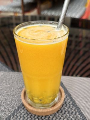Pineapple & passion fruit juice (100 THB)  at Downtown - Vegan Garden Restaurant in Chiang Mai
