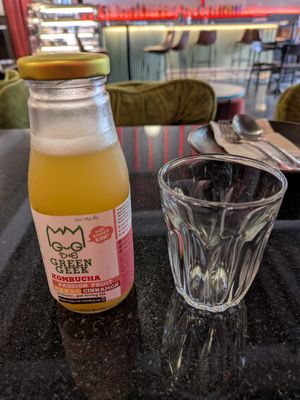 Cinnamon Passion Fruit and Mango Kombucha at Downtown - Vegan Garden Restaurant in Chiang Mai