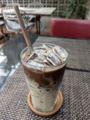 Iced Mocha with Almond Milk at Downtown - Vegan Garden Restaurant in Chiang Mai