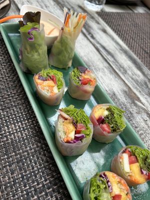 fresh autumn rolls   at Downtown - Vegan Garden Restaurant in Chiang Mai