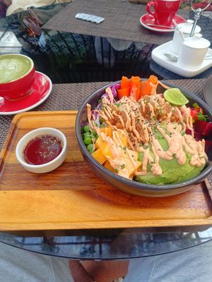 Tempeh bowl at Downtown - Vegan Garden Restaurant in Chiang Mai