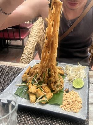 Tofu pad Thai   at Downtown - Vegan Garden Restaurant in Chiang Mai