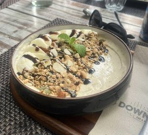 Peanut butter smoothie bowl   at Downtown - Vegan Garden Restaurant in Chiang Mai