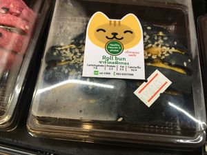 Roll bun - charcoal and pumpkin at Kokonut in Bangkok