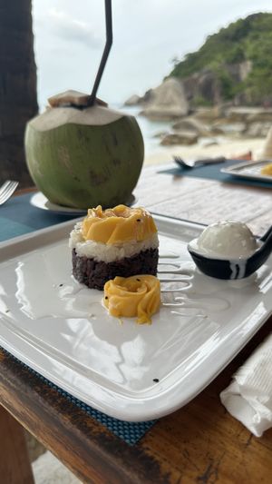 Mango sticky rice   at Crystal Bay in Koh Samui