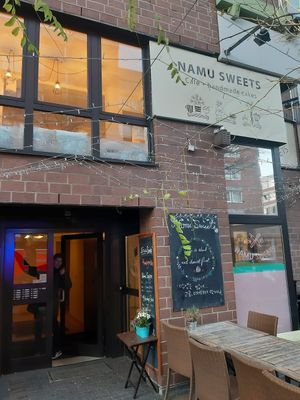 Outside at Namu Sweets in Dortmund