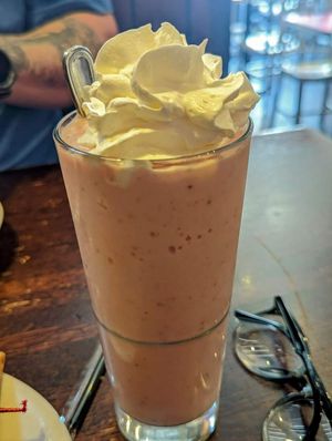 Strawberry shake at The Chicago Diner - Lakeview in Chicago