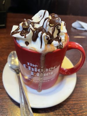 Hot chocolate  at The Chicago Diner - Lakeview in Chicago