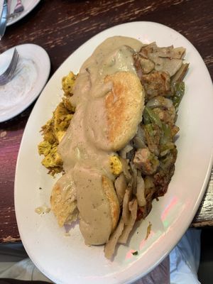Potato tempeh hash  at The Chicago Diner - Lakeview in Chicago